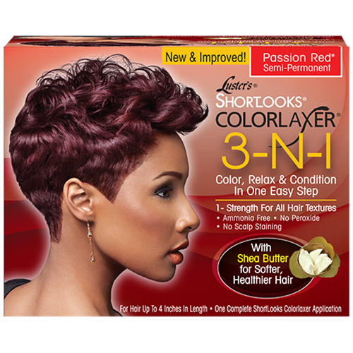 Pink Shortlook Semi Permanent Passion Red Color Relaxer 3 In 1 Kit
