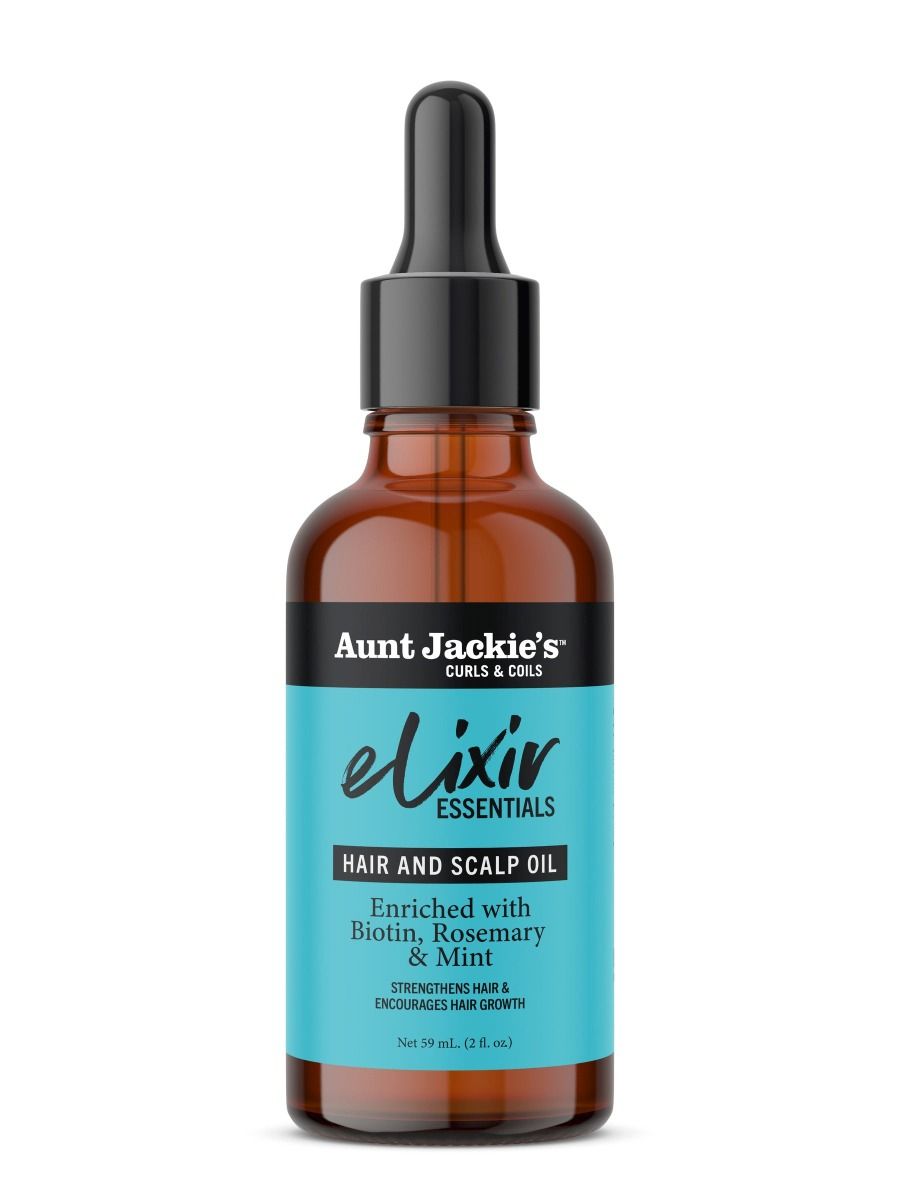Aunt Jackie's Curl Coils Elixir Essentials Hair & Scalp Oil Enriched With Biotin Rosemary Mint 59ml