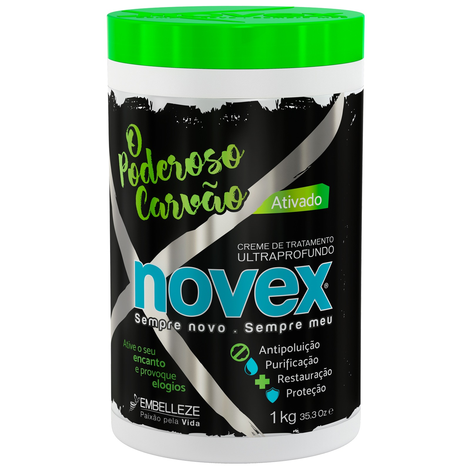 Novex Powerful Charcoal Deep Hair Mask 1kg 35oz