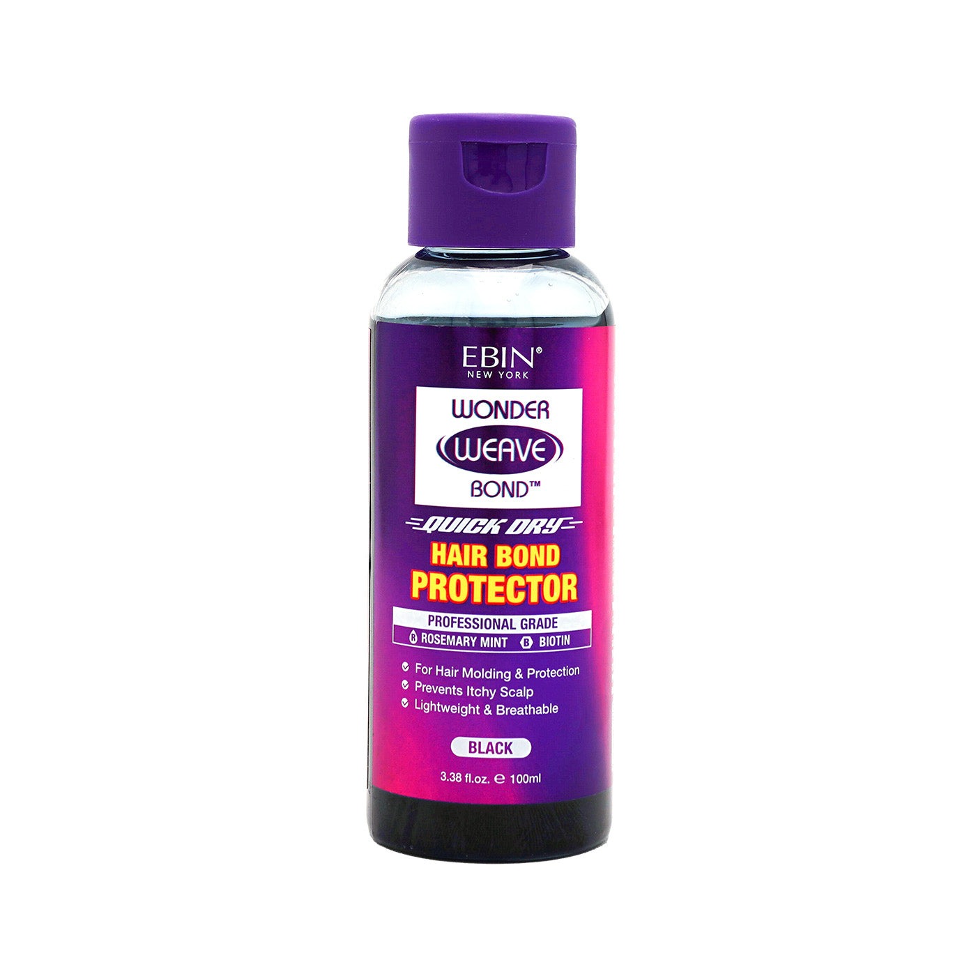 Ebin Wonder Weave Bond Quick Dry Hair Bond Protector Black 3.38oz 100ml