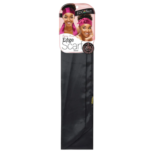 Magic Edge Satin Black Scarf