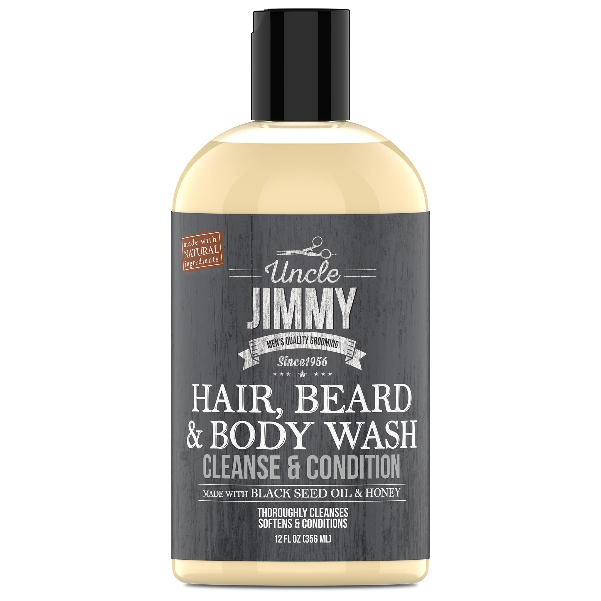 Uncle Jimmy Hair, Beard & Body Wash 12oz 356ml