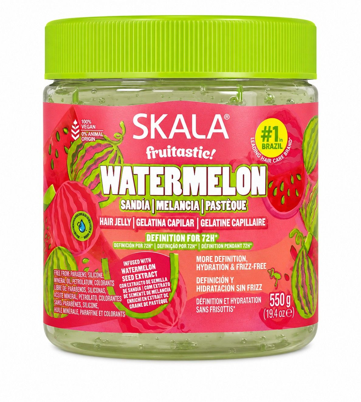 Skala Fruitastic Watermelon Hair Jelly Gelatina 19.4oz 550gr